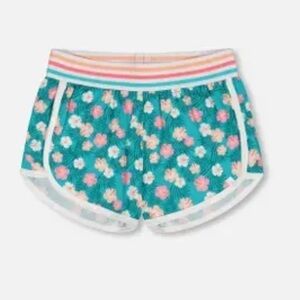 Deux Par Deux Girls Printed Shorts - Tropical Flower
